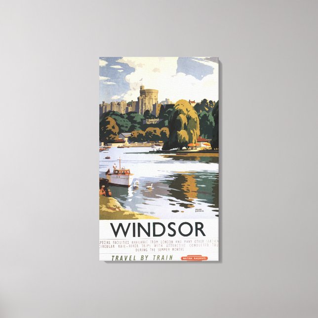Impressão Em Tela British Railways Windsor Castle Thames Poster (Frente)