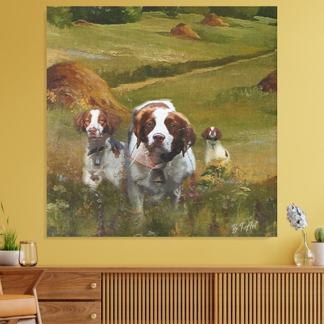 Impressão Em Tela Brittany Spaniel (Insitu(Sala de estar))