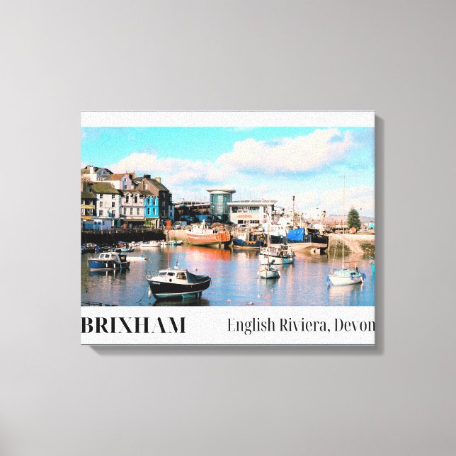 Impressão Em Tela Brixham Harbour, English Riviera, Devon (Frente)