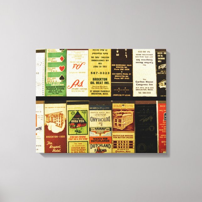 Impressão Em Tela Brockton Matchbooks (Frente)
