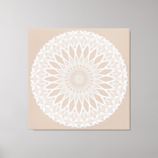 Impressão Em Tela Brown Wool Tristyle Mandala (Frente)