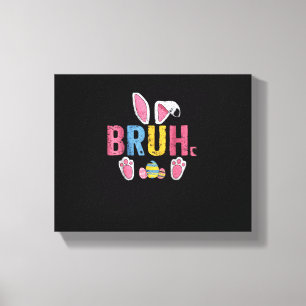 Impressão Em Tela Bruh Easter Bunny Cute Memória Para Crianças _7
