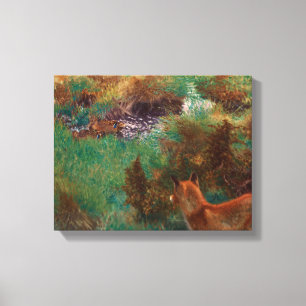 Impressão Em Tela Bruno Liljefors - Raposa Patos Selvagens Estalando