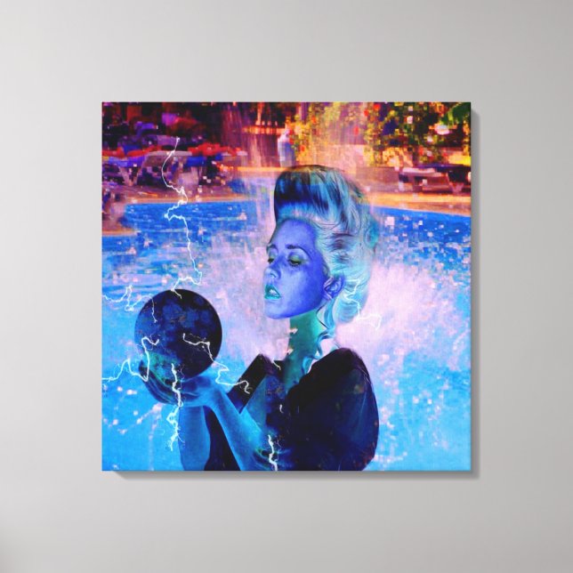 Impressão Em Tela bruxa elétrica (Frente)