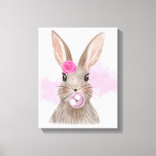 Impressão Em Tela Bubble Bubblegum Rabbit Wall Art