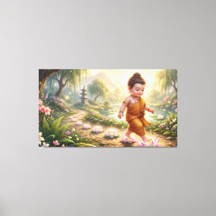 Impressão Em Tela Buda Bebê