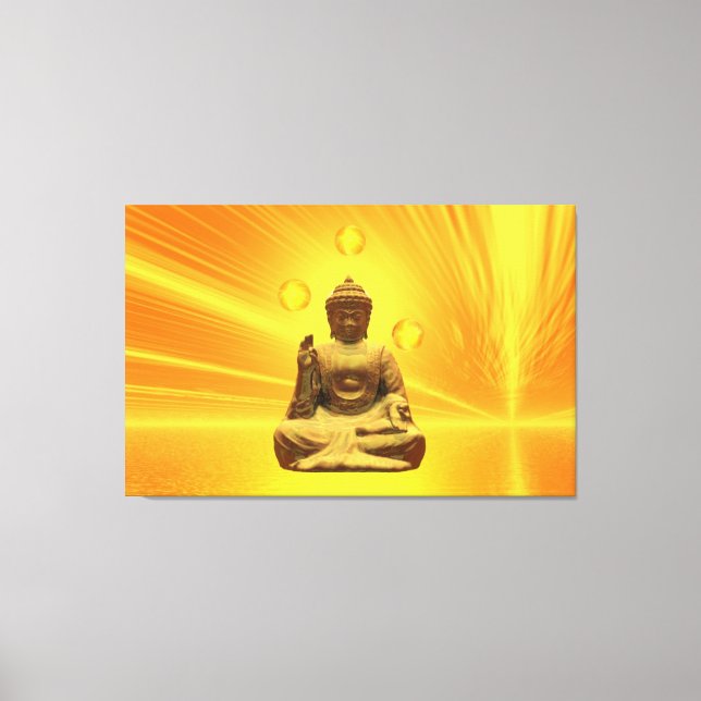 Impressão Em Tela Buda Dourado (Frente)