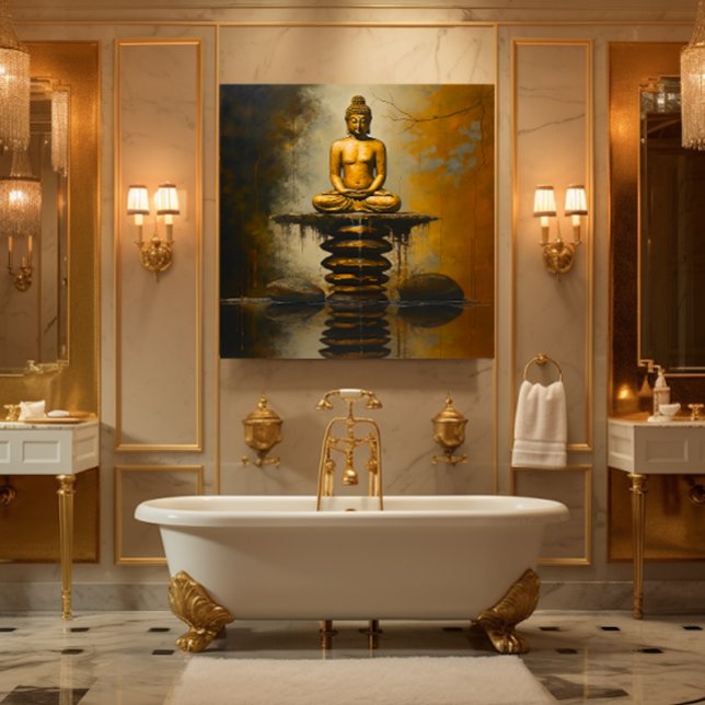 Impressão Em Tela Buda em pedras empilhadas (For Illustration Purposes Only.
Actual Size May Vary.)