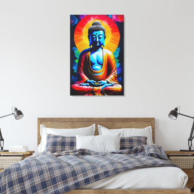 Impressão Em Tela Buda Medita (Insitu(Quarto))