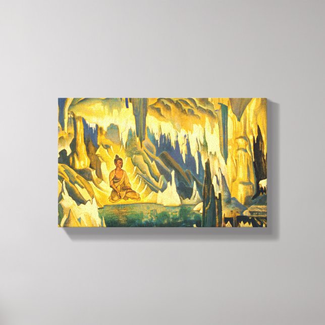 Impressão Em Tela Buda, o Vencedor (Arte Budista) (de Roerich) (Frente)