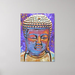 Impressão Em Tela Buda Pintado