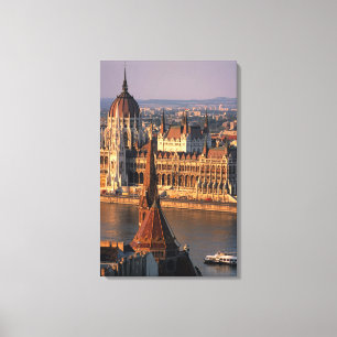 Impressão Em Tela Budapeste, Hungria, Danúbio, Parlamento