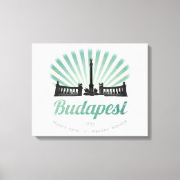 Impressão Em Tela Budapeste, Hungria, Praça de Herói, poster magia