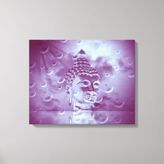 Impressão Em Tela buddha de roxo (Frente)