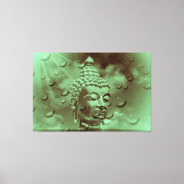 Impressão Em Tela buddha em verde (Frente)