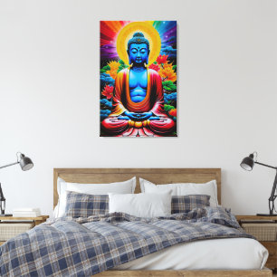 Impressão Em Tela Buddha Iluminação Luminosa