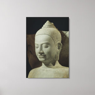 Impressão Em Tela Buddha na meditação no rei do Naga,