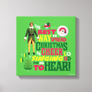 Impressão Em Tela Buddy, o Elf Citação Gráfica Cheia de Natal