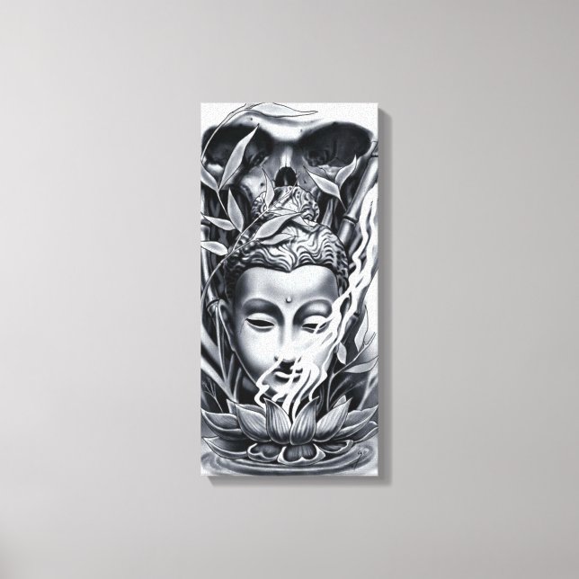 Impressão Em Tela budista (Frente)