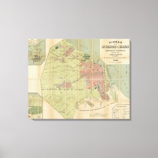 Impressão Em Tela Buenos Aires Argentina (Frente)