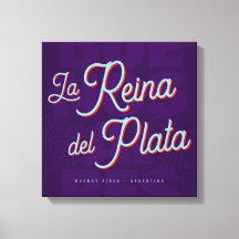 Buenos Aires "La Reina del Plata" typography art  