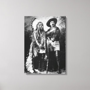 Impressão Em Tela Buffalo Bill Cody & Sitting Bull - Circa 1885