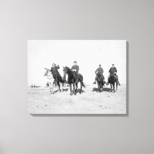 Impressão Em Tela Buffalo Bill, General Miles, Capitão Baldwin (Frente)