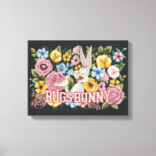 Impressão Em Tela BUGS BUNNY™ Bordado Floral Gráfico