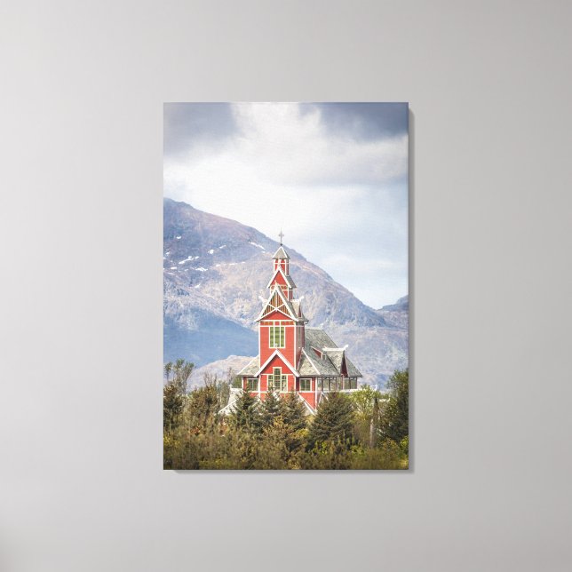 Impressão Em Tela Buksnes Church Lofoten Noruega (Frente)