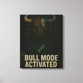 Impressão Em Tela Bull Mode Activated Poster — Cyber Bull Trader