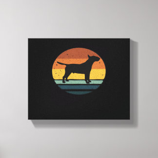 Impressão Em Tela Bull Terrier Retro Vintage Classic T-Shirt