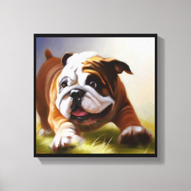 Impressão Em Tela Bulldog (Frente)
