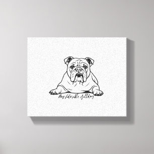 Impressão Em Tela Bulldog Adorável
