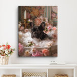 Impressão Em Tela Bulldog Art Francês | Francês na Banheira de Batht<br><div class="desc">Arte do Bulldog Francês apresentando um Bulldog Francês brincalhão desfrutando de um cheio relaxante de bolhas e lindas flores. Este trabalho de arte charmoso adiciona um toque de calor e personalidade ao seu espaço,  fazer que ele se sinta mais convidativo e alegre.</div>