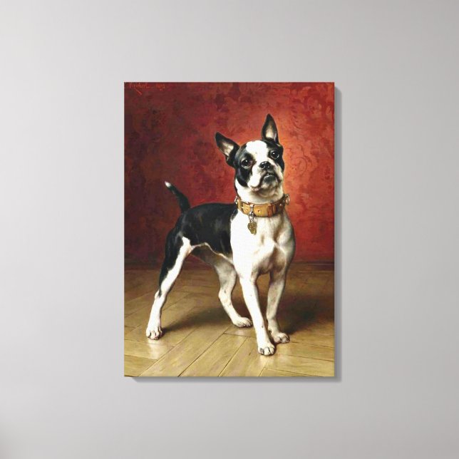 Impressão Em Tela Bulldog Francês - pintura de Carl Reichert (Frente)