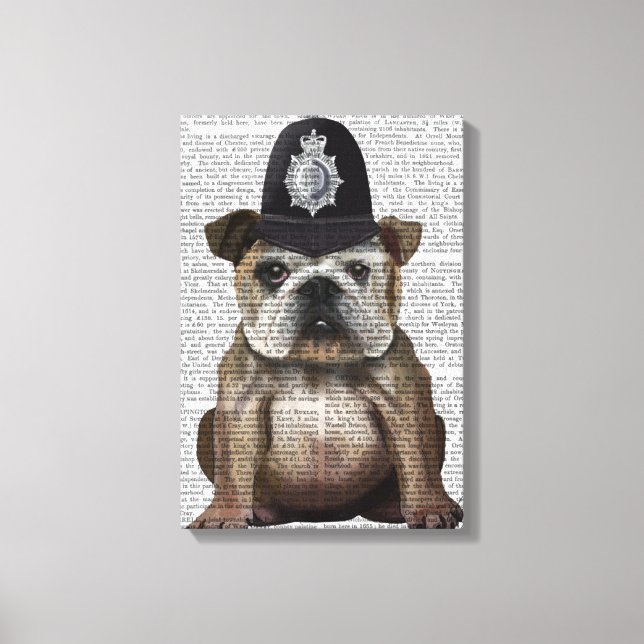 Impressão Em Tela Bulldog Policeman (Frente)