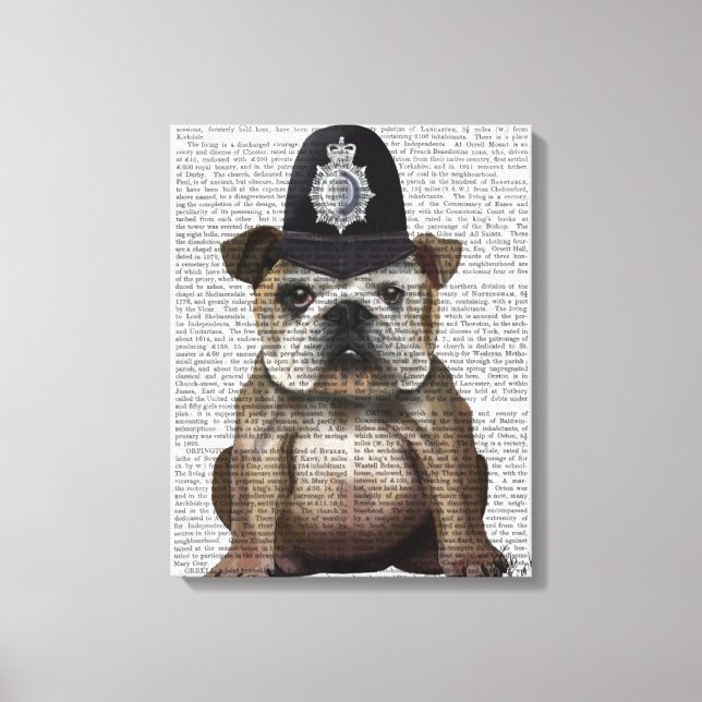 Impressão Em Tela Bulldog Policeman (Frente)