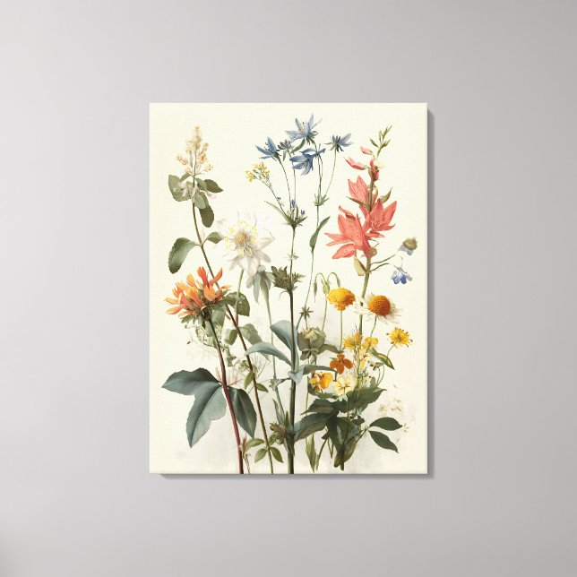Impressão Em Tela Buquê de Prado de Flores Silvestres (Frente)