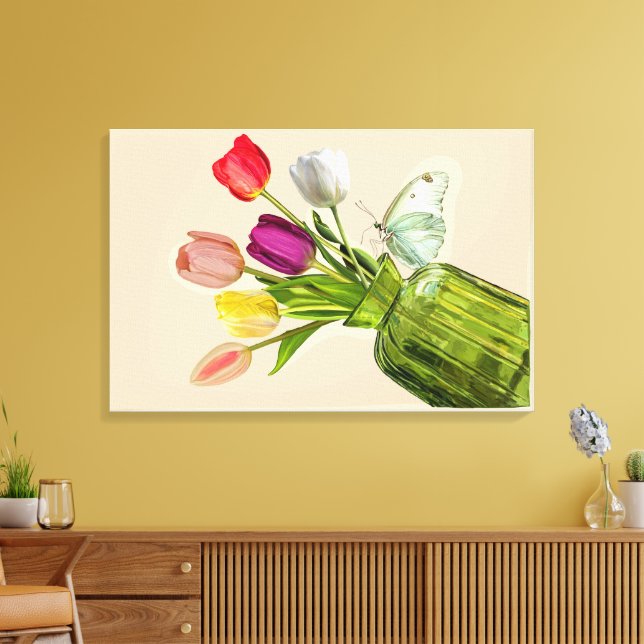 Impressão Em Tela buquê de tulipas (Insitu(Sala de estar))