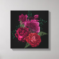 Buquê Floral Elegante Magenta Rosa