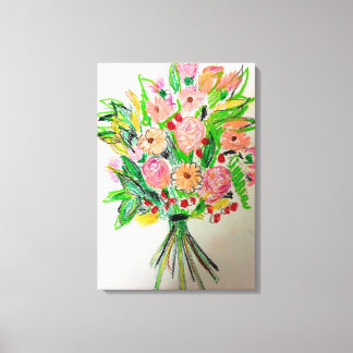 Impressão Em Tela Buquê Mão Amarrada