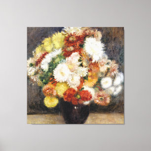 Impressão Em Tela Buquê Pierre-Auguste Renoir de Chrysanthemums