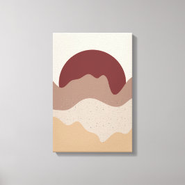 Impressão Em Tela Burnt Red Sun Wall Art – Earth Tone Poster