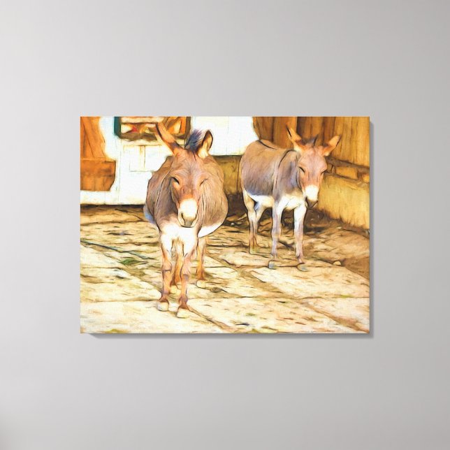 Impressão Em Tela Burros Hee Haw (Frente)