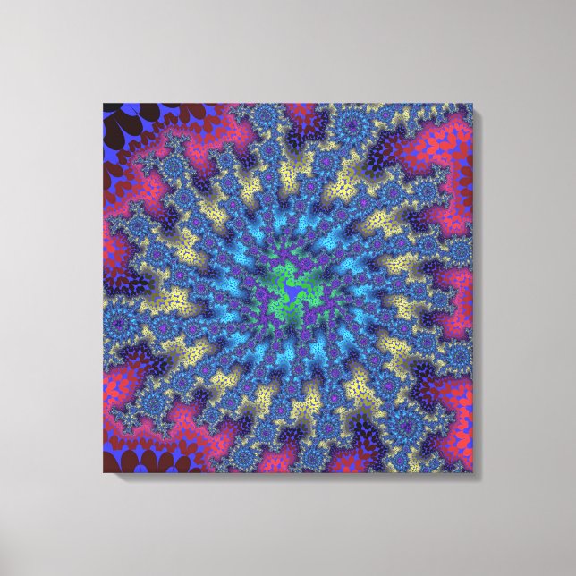 Impressão Em Tela Burst de Seafoam Rosa (Frente)