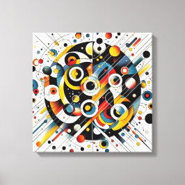 Impressão Em Tela Burst Geométrico - Arte do Círculo Abstrato