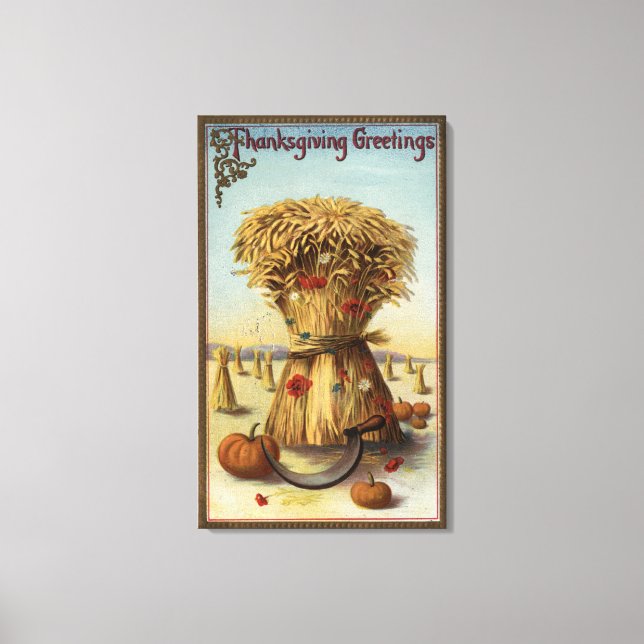 Impressão Em Tela Bushel de Hay e Scythe (Frente)