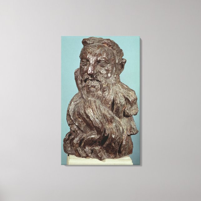 Impressão Em Tela Busto de Auguste Rodin 1909 (Frente)