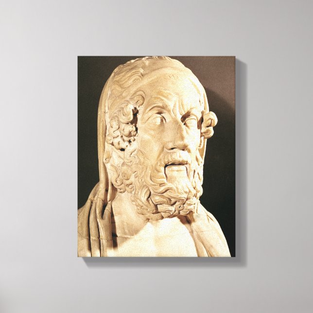 Impressão Em Tela Busto de Homer, período helenístico (Frente)