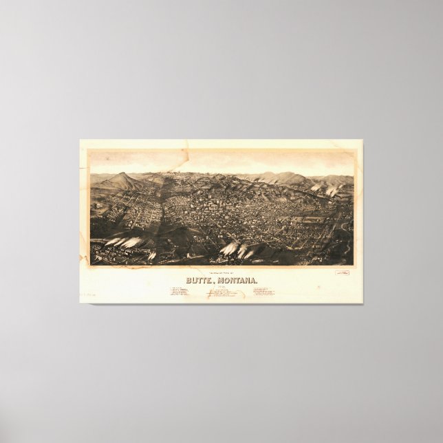 Impressão Em Tela Butte, Montana (1904) (Frente)